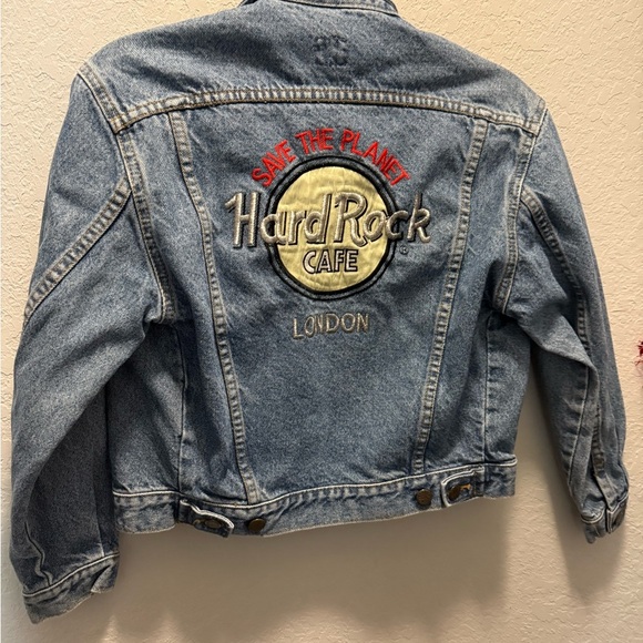Lee Other - Vintage Hard Rock Cafe London Lee Youth Rider Denim Jacket Size Youth Medium